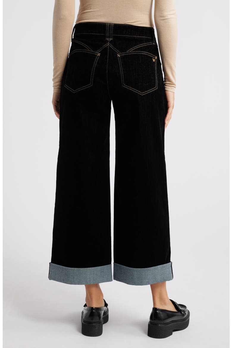 Wyatt Ankle Wide Leg Jeans, Alternate, color, BLACK