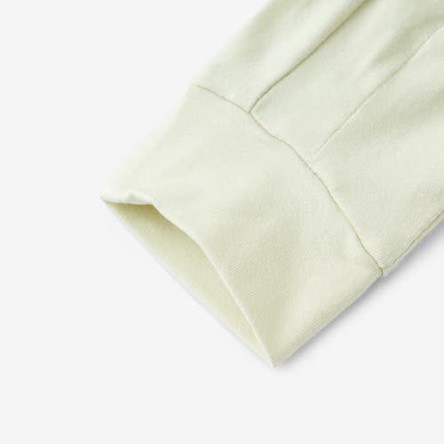 Milkbarn Luxe Solid Zipper Pajama In Green