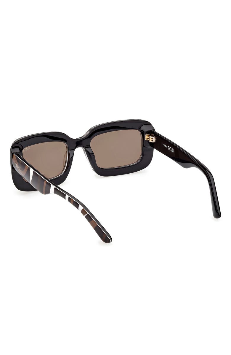 Emilio Pucci 52mm Rectangular Sunglasses, Alternate, color,