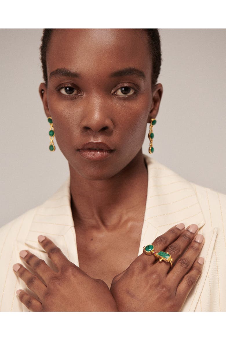 Ela Drop Earrings, Alternate, color, Gold