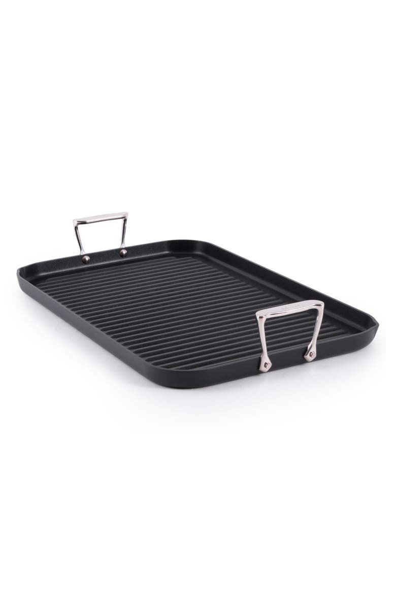 All-Clad HA1 Expert Hard Anodized Nonstick Double-Burner Grill Pan, Main, color, Black