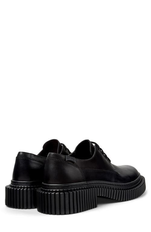 Camper Lace-up Platform Shoes In Black