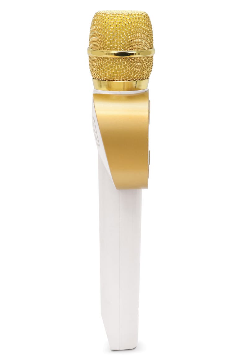 Carpool Karaoke The Mic Bluetooth® Microphone, Alternate, color, WHITE/GOLD