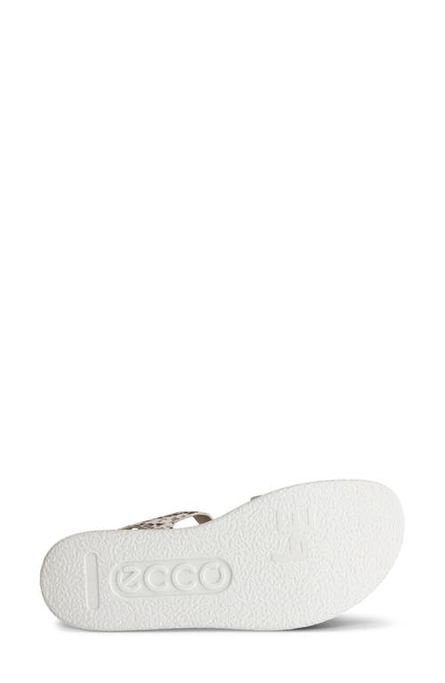 Ecco Flowt 2 Band Sandal In Moonrock/python