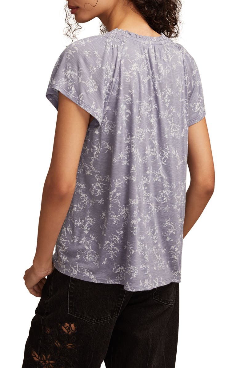 Lucky Brand Sandwash Top, Alternate, color, Blue Floral