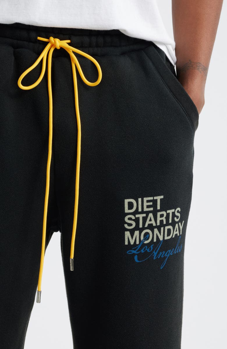 DIET STARTS MONDAY DSMLA Sweatpants, Alternate, color, Vintage Black