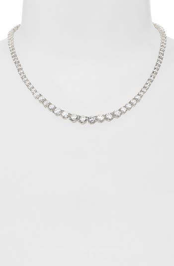 Graduated Cubic Zirconia Collar Necklace