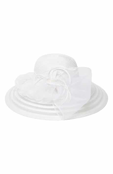Wide Brim Dress Hat with Bow