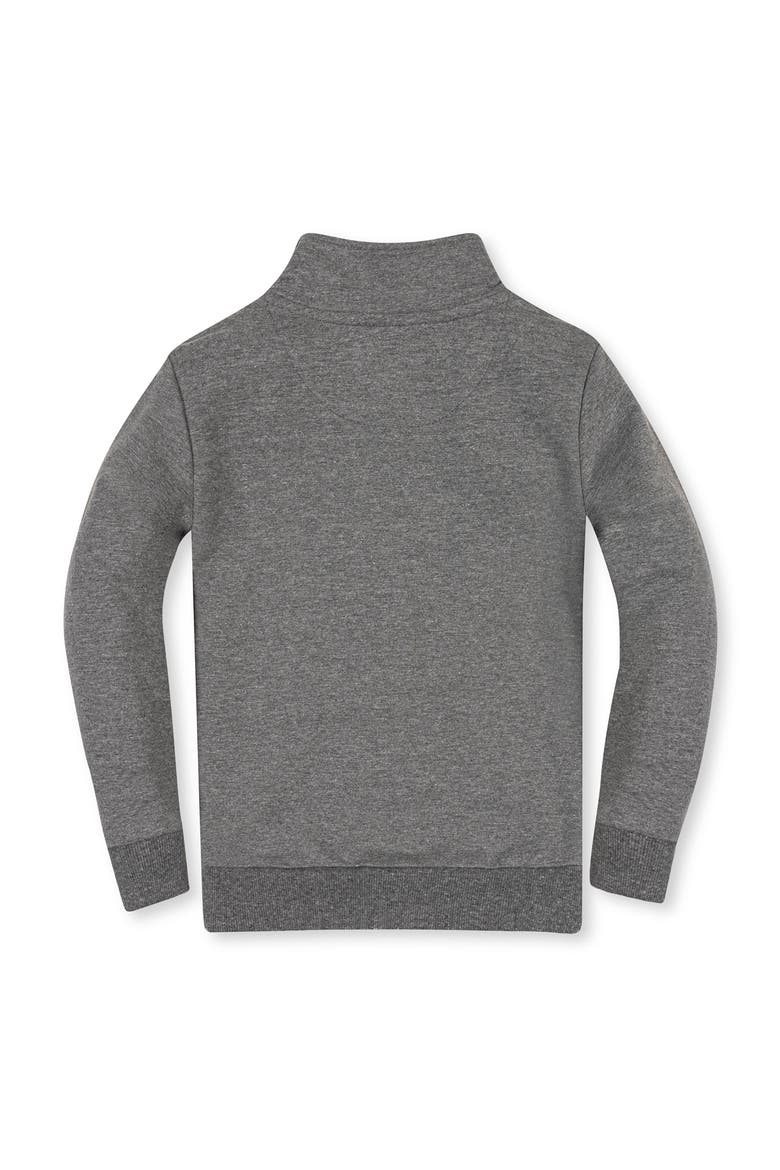 Kids' Organic French Terry Half-Zip Kanga Pullover, Alternate, color, Dark Gray Heather