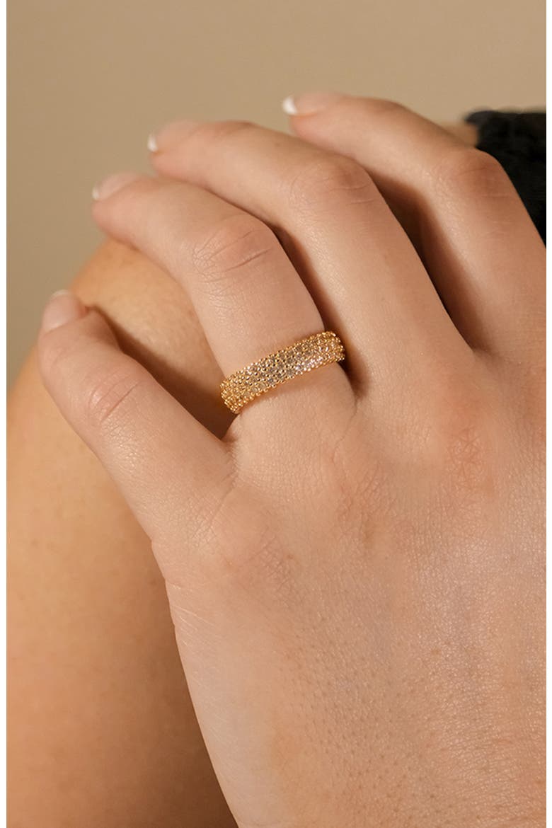 Jolene Cubic Zirconia Rainbow Eternity Ring, Alternate, color, GOLD