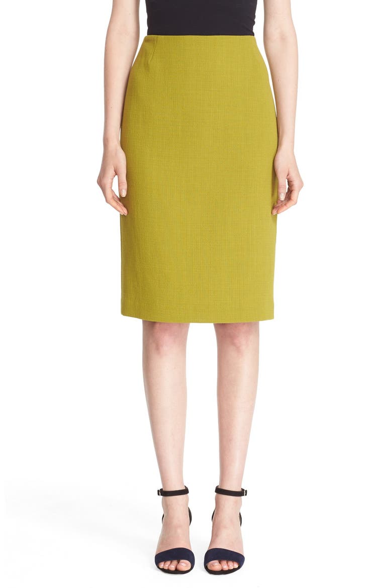 Pencil Skirt with Back Vent, Main, color, DEEP PLANTAIN