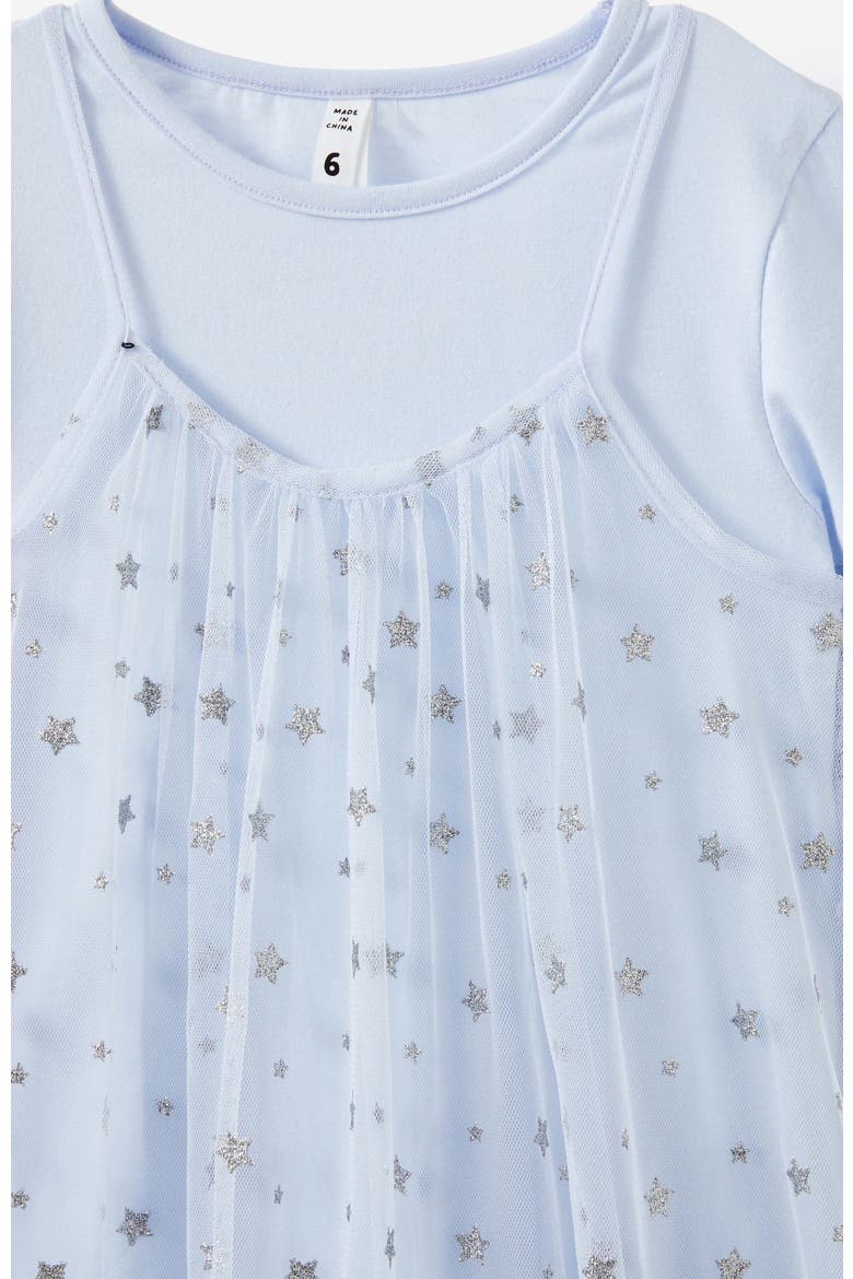 Kid's Kristen Dress Up Dress, Alternate, color, Morning Blue Sparkle