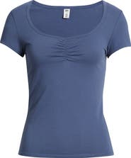 BP. Ruched Front Cotton T-Shirt