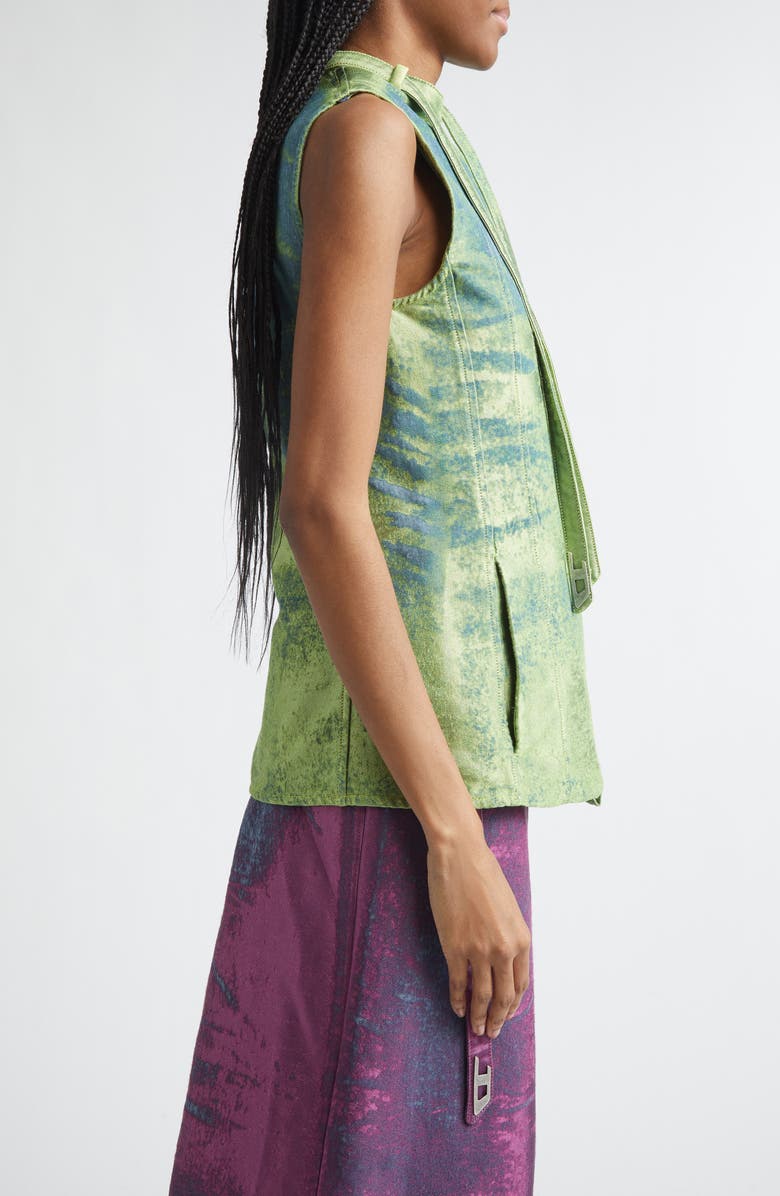DIESEL<sup>®</sup> De-Vantos Satin Denim Vest, Alternate, color, Green
