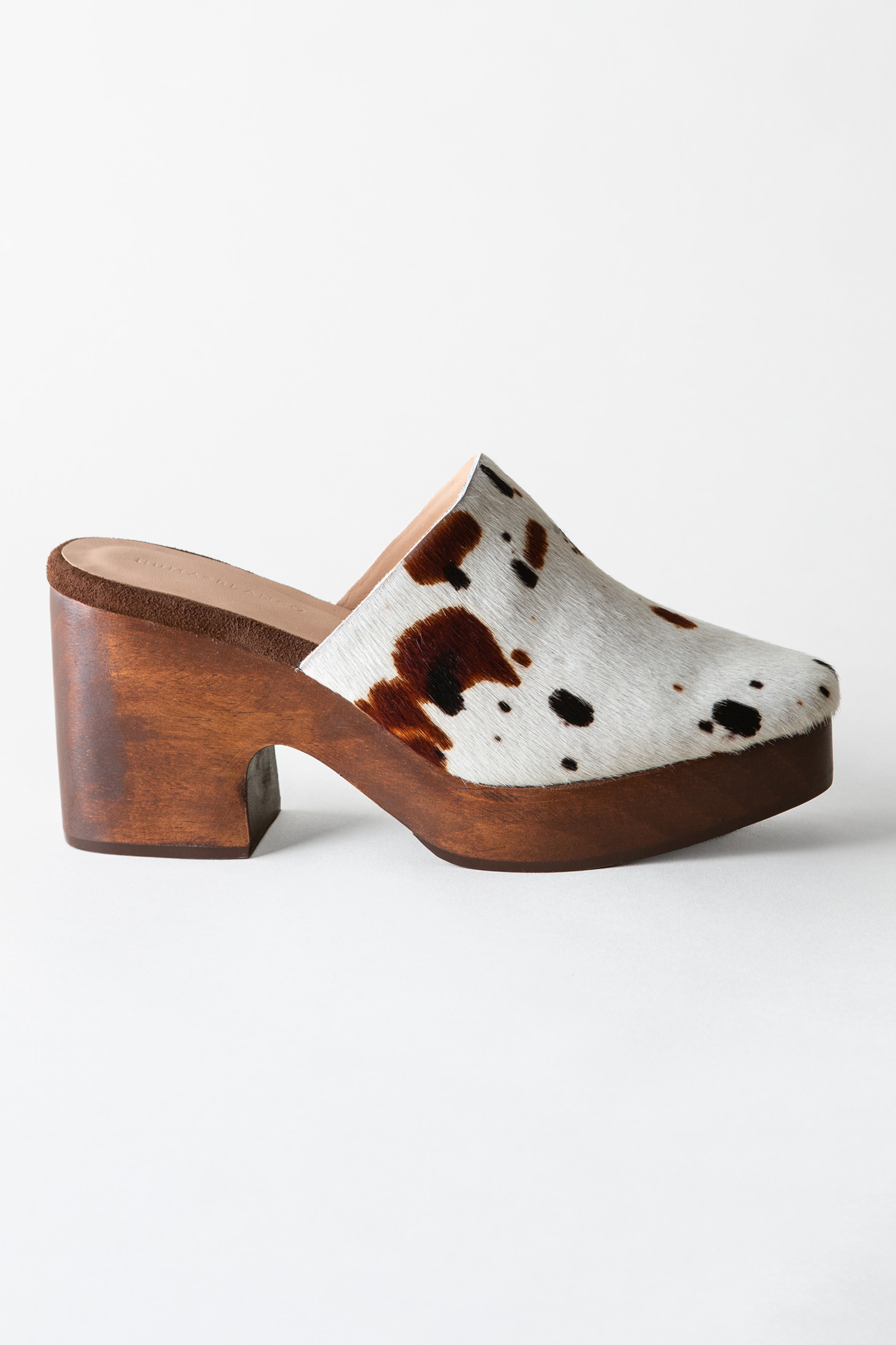 Sidney Genuine Calf Hair Clog Mule, Alternate, color, Splatter Print Calf Hair