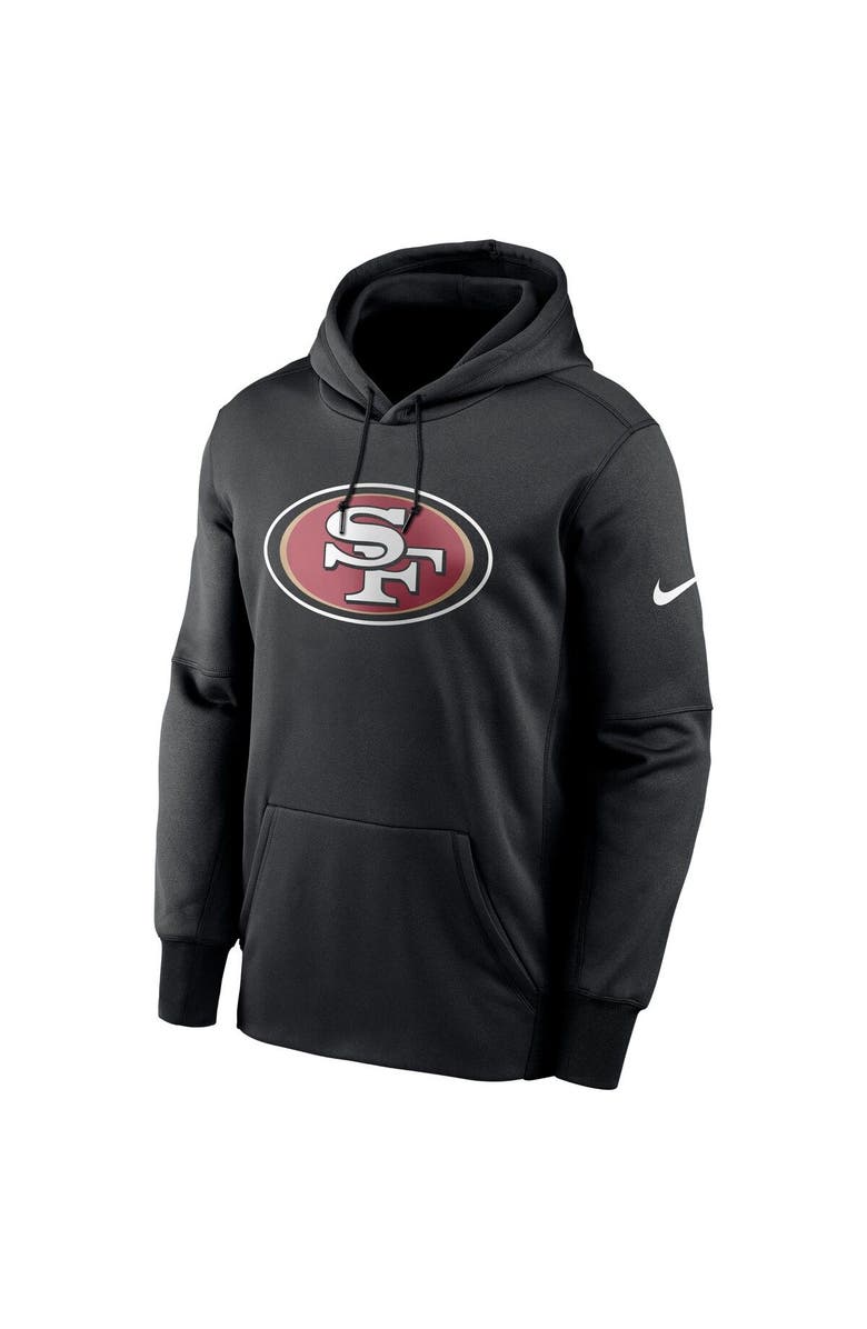 Nike Men's Nike Black San Francisco 49ers Fan Gear Primary Logo Therma Performance Pullover Hoodie, Alternate, color,