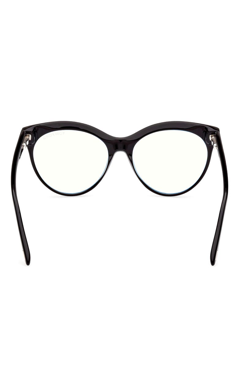 TOM FORD 55mm Cat Eye Blue Light Blocking Glasses, Alternate, color, 
