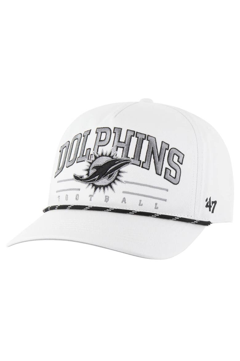 Men's '47 White Miami Dolphins Roscoe Speckle Adjustable Hat, Main, color, White