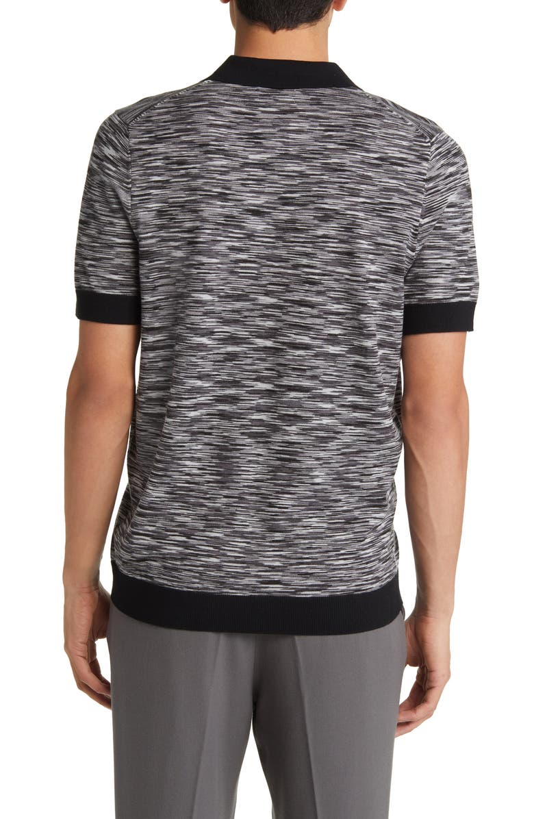 Open Edit Space Dye Johnny Collar Polo Sweater, Alternate, color,