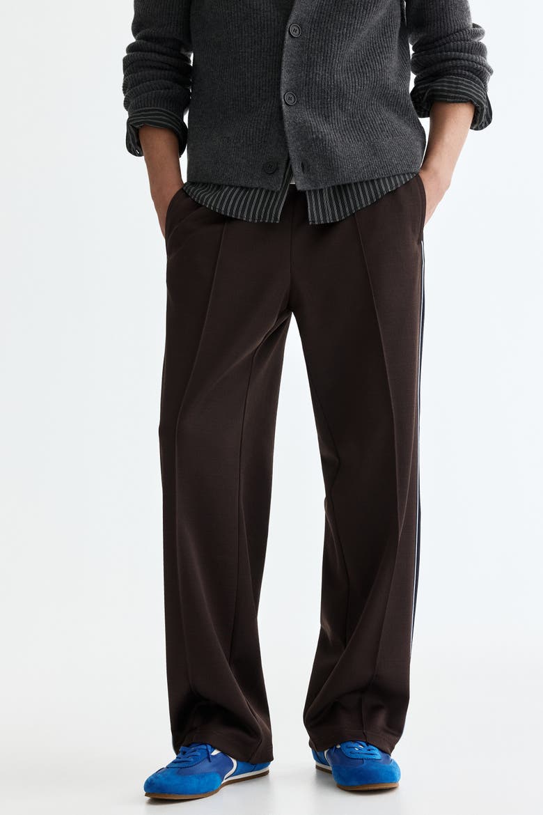 Relaxed Fit Track Pants, Alternate, color, Brown/stripes