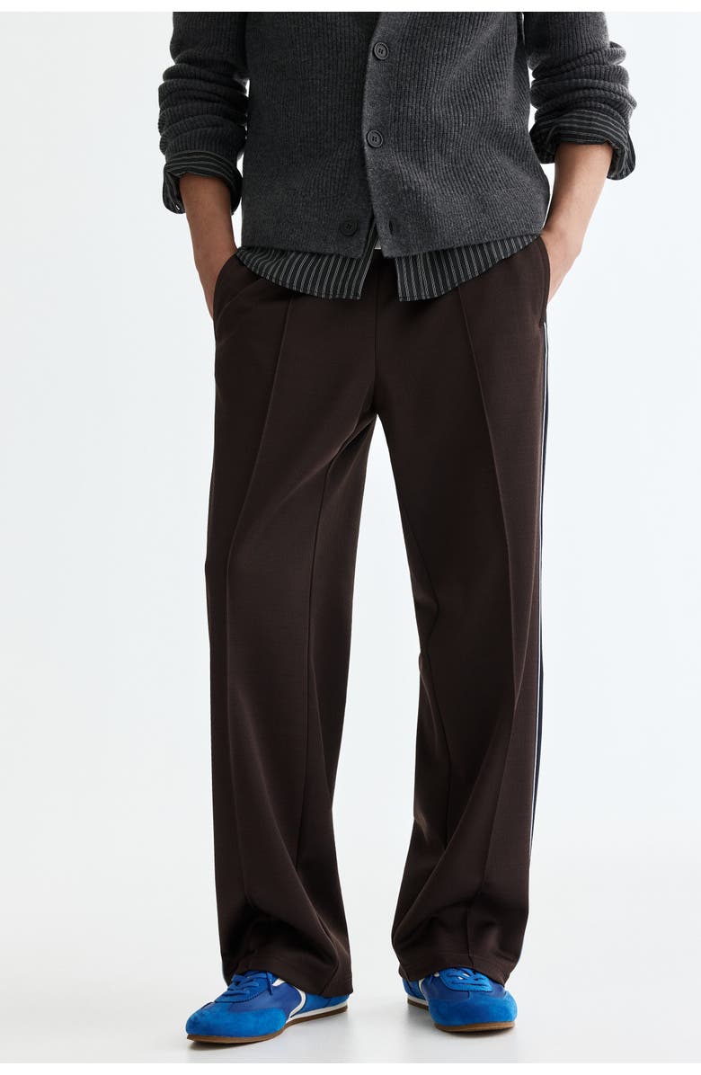 H&M Relaxed Fit Track Pants, Alternate, color, Brown/Stripes