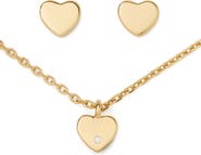 Kate Spade New York mini heart pendant necklace & stud gift set