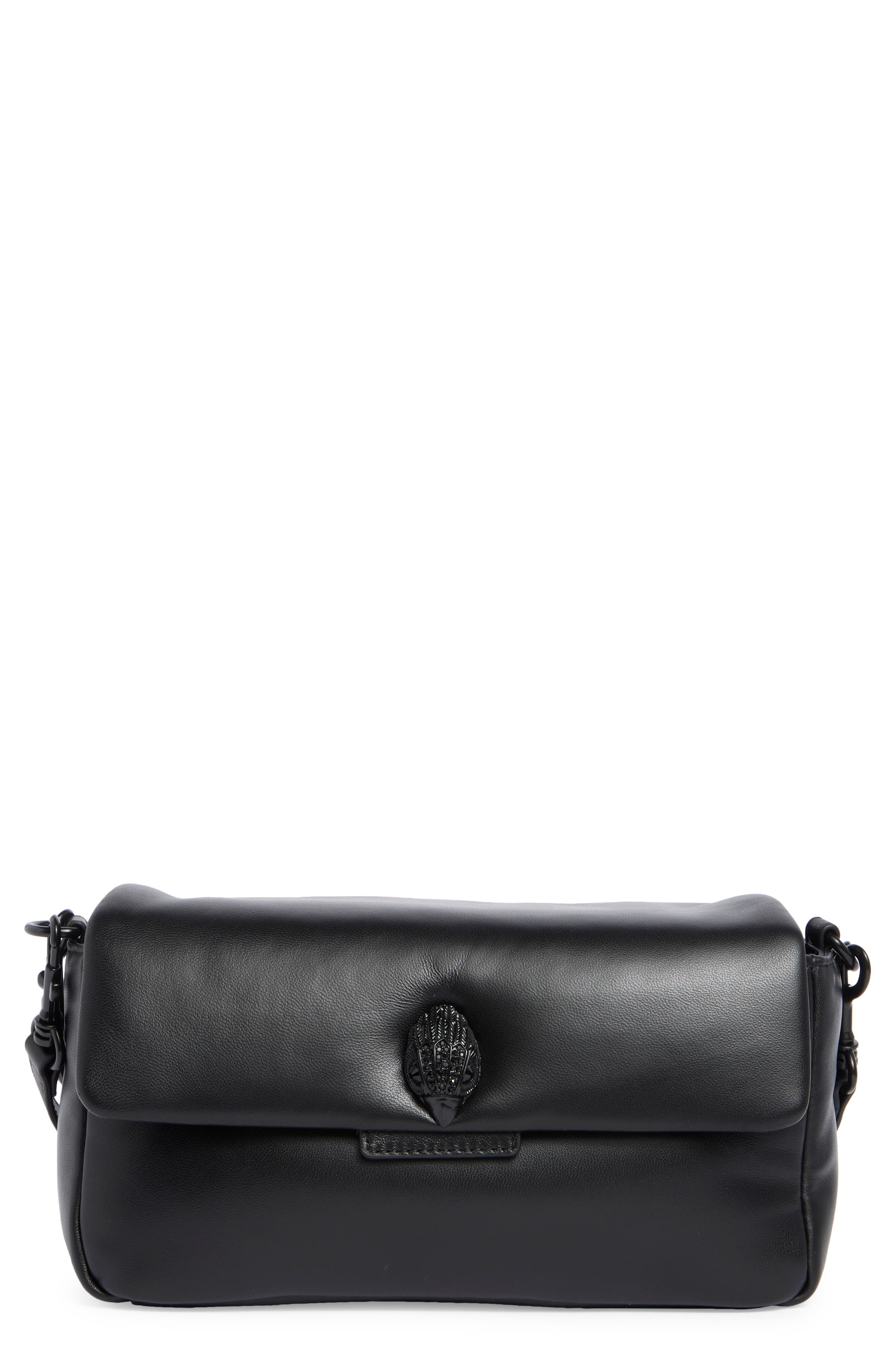 Kurt Geiger London Oxford Leather Shoulder Bag, Main, color, Black