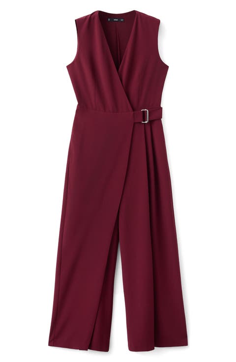Belt Wrap Sleeveless Jumpsuit