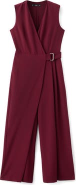 MANGO Belt Wrap Sleeveless Jumpsuit