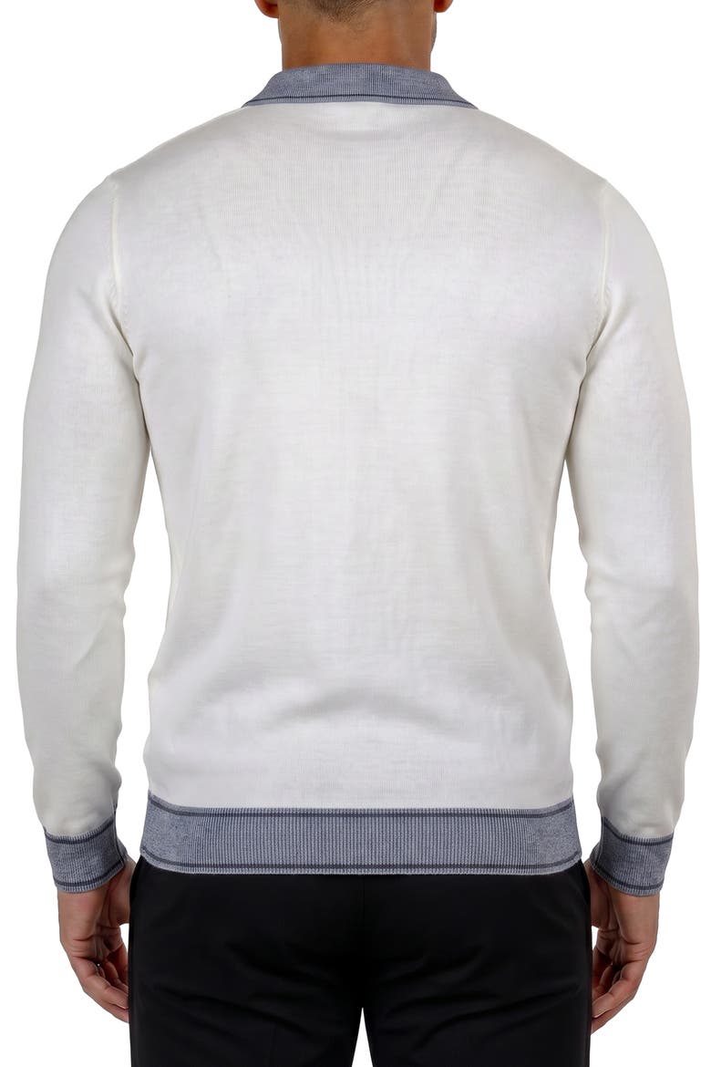 Quarter Zip Merino Wool Sweater, Alternate, color, WHITE