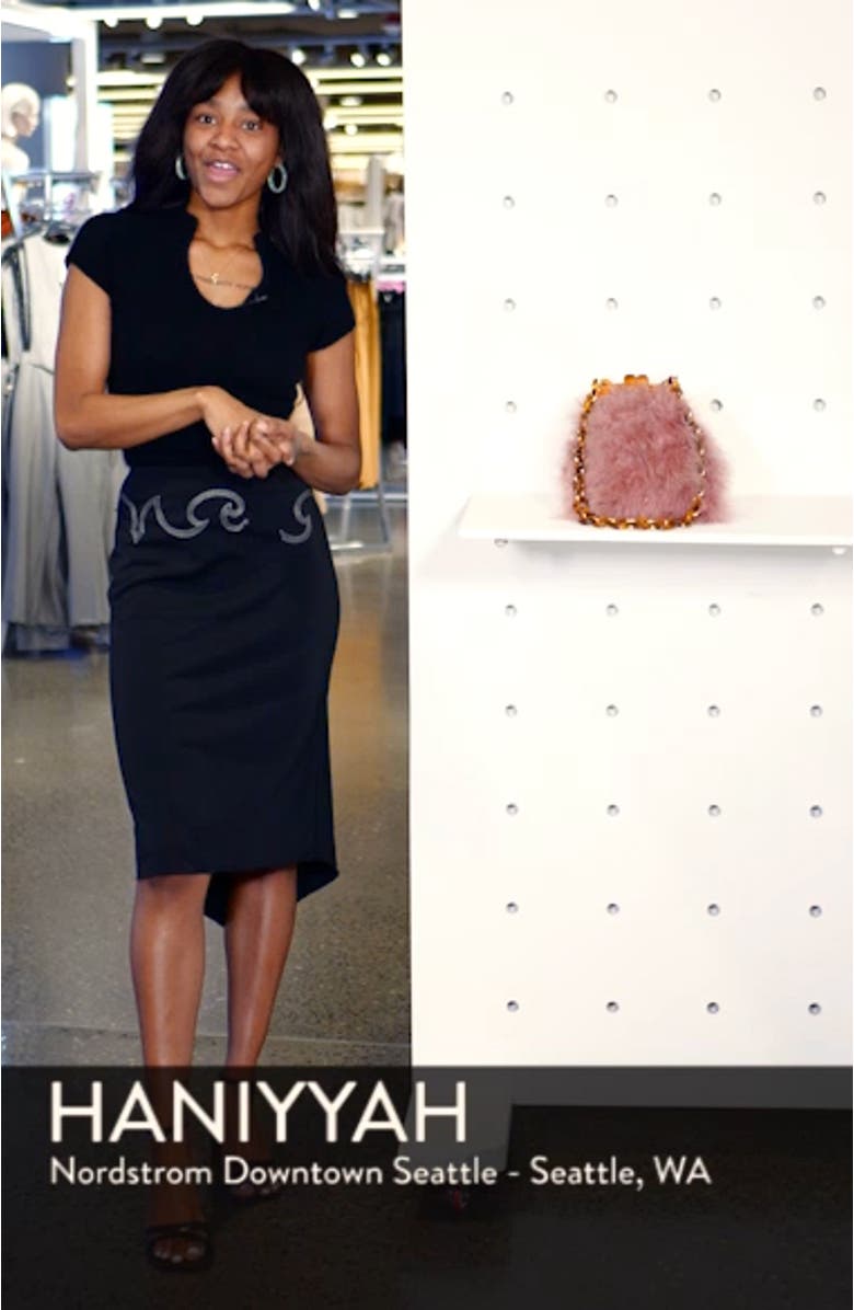 Marabou Feather Frame Handbag, sales video thumbnail