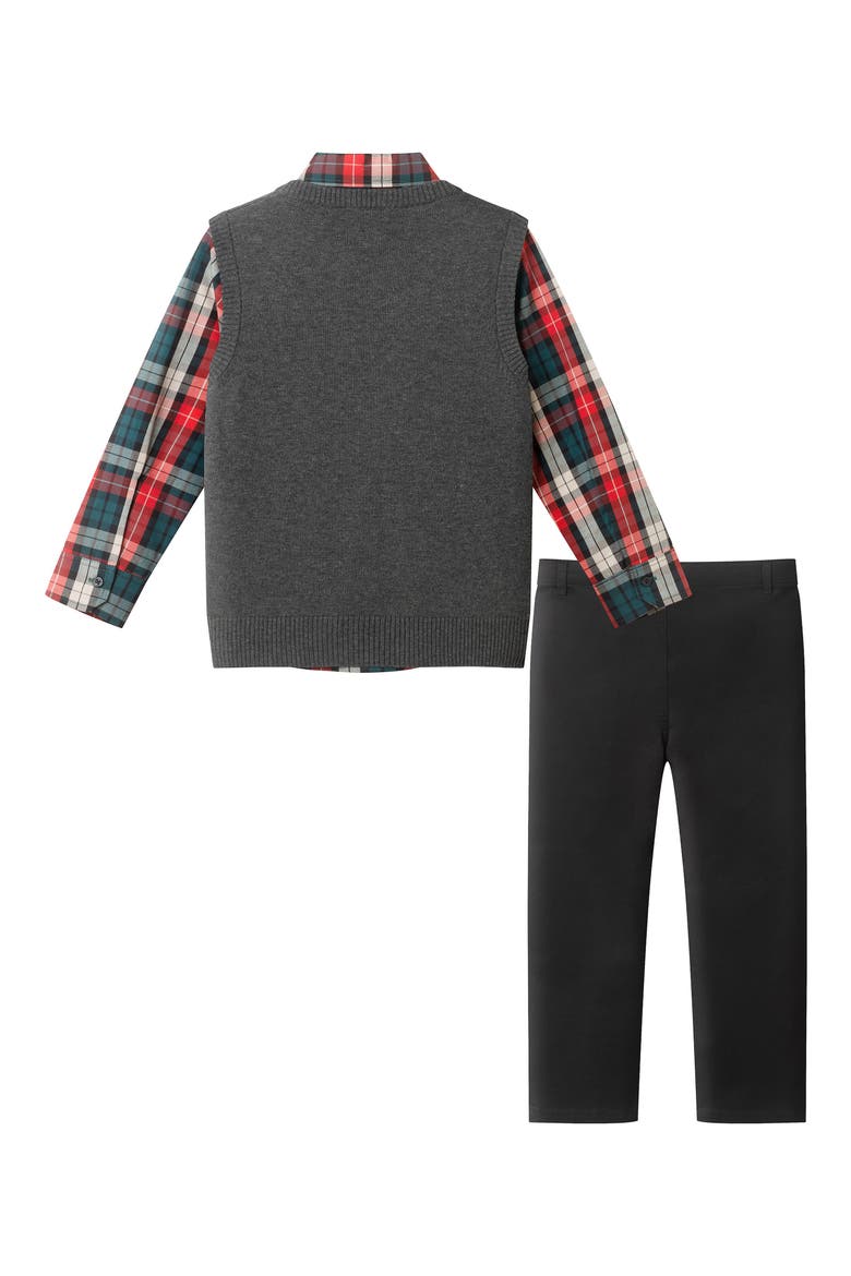 Kids' Sweater Vest, Button-Up Shirt, Pants & Bow Tie Set, Alternate, color, GREY VEST