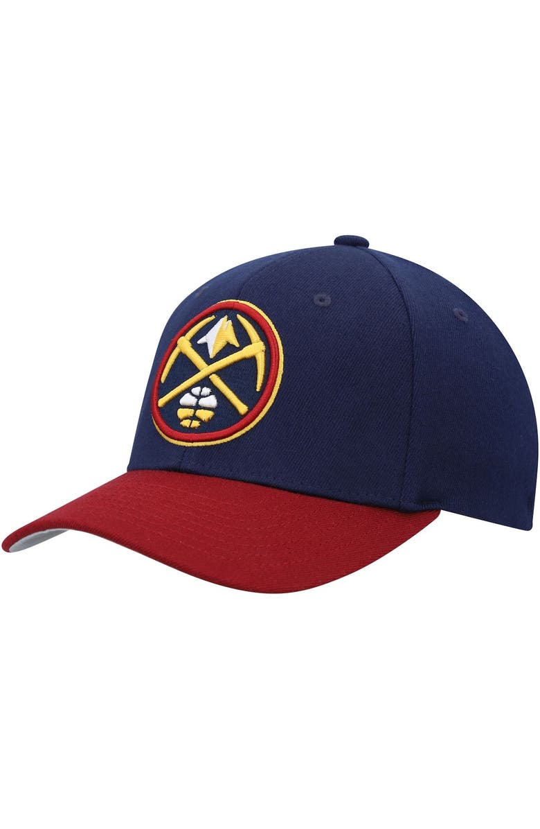 Mitchell & Ness Men's Mitchell & Ness Navy/Red Denver Nuggets MVP Team Two-Tone 2.0 Stretch-Snapback Hat, Main, color, Navy