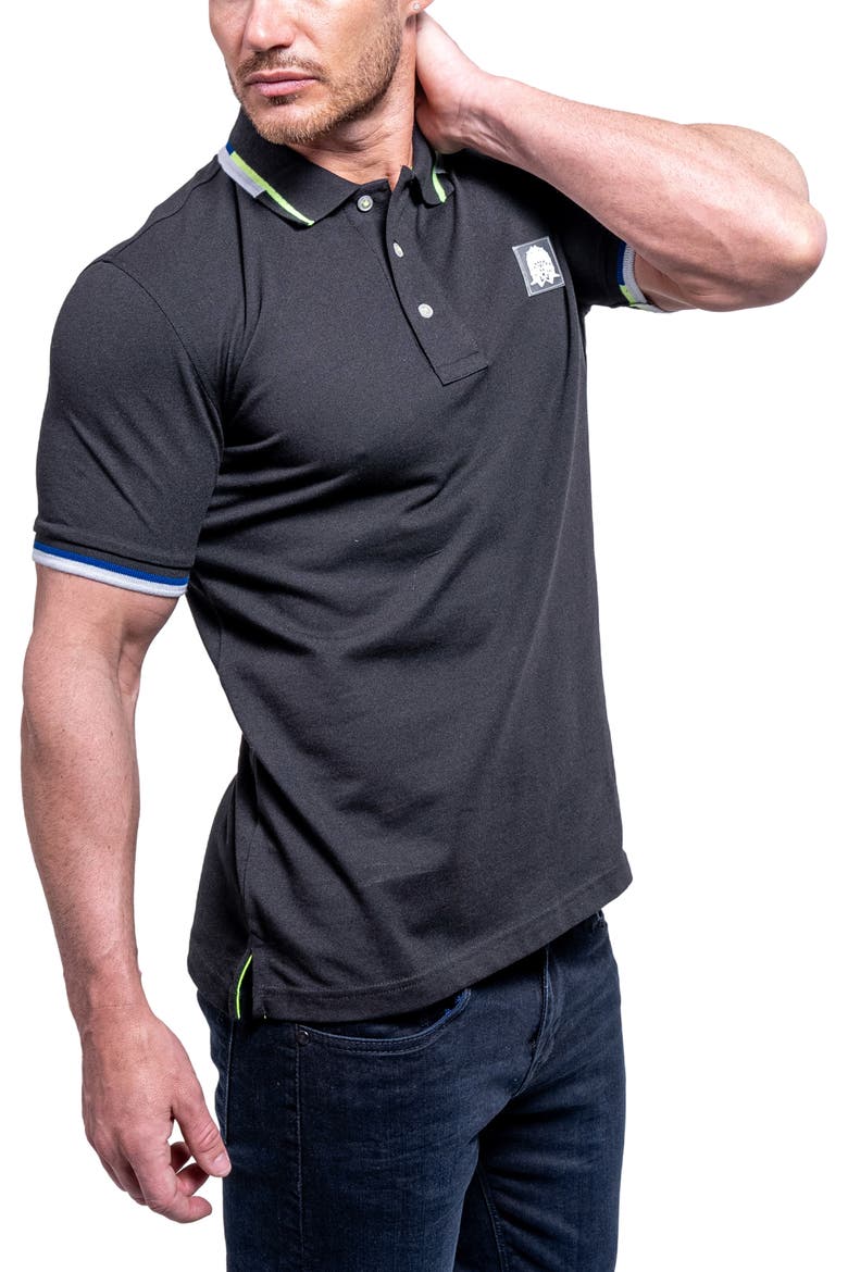 Tipemb39 Black Piqué Polo, Alternate, color, BLACK