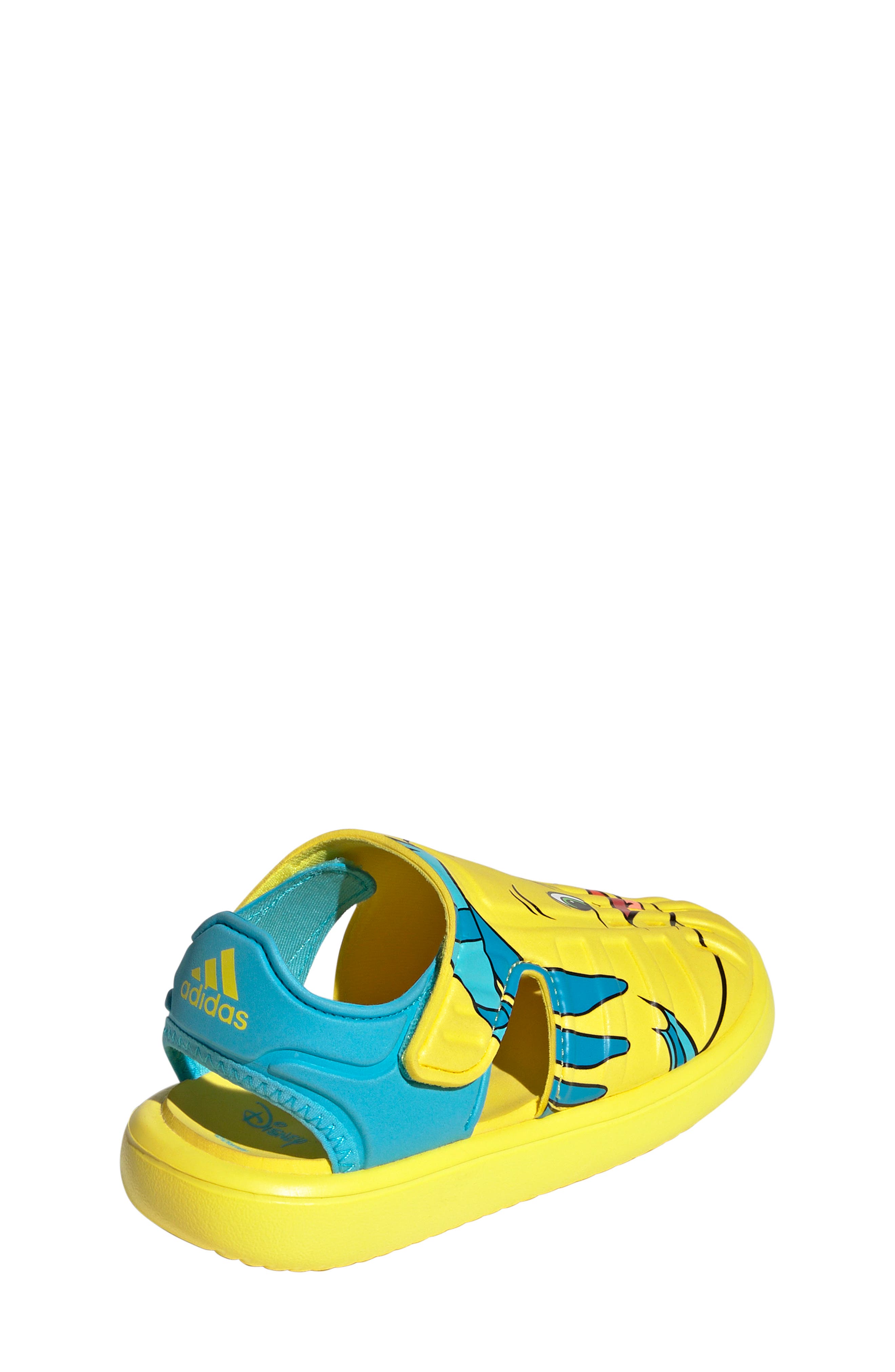 adidas x Disney<sup>®</sup> Kids' The Little Mermaid Flounder Water Sandal, Alternate, color, 
