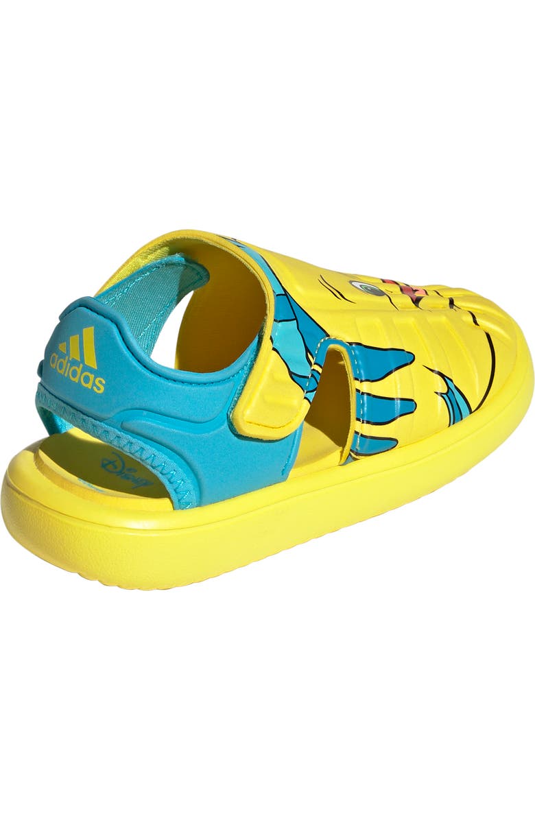 adidas x Disney<sup>®</sup> Kids' The Little Mermaid Flounder Water Sandal, Alternate, color,