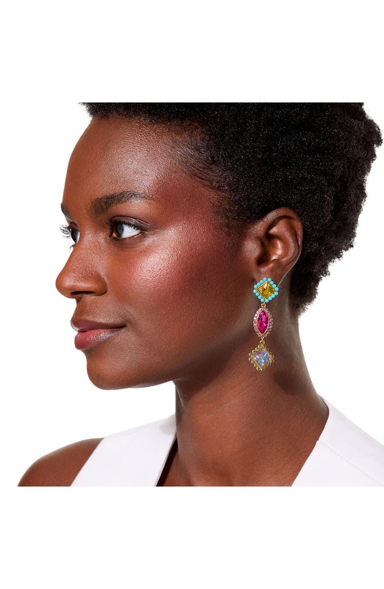 Kurt Geiger London Mismatch Linear Drop Earrings, Alternate, color, Multi