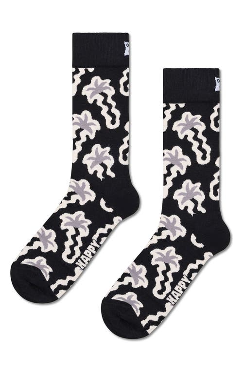 Happy Socks Black & White 3-pack Assorted Crew Socks Gift Set In Black