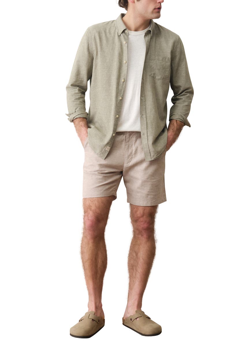 Marine Layer Better-than-Linen Hemp Blend Button-Down Shirt, Alternate, color, 