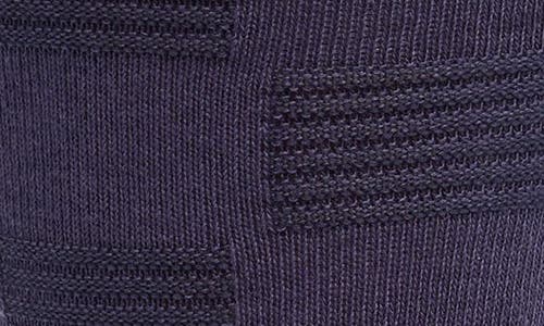 Nordstrom Textured Check Viscose Blend Socks In Navy