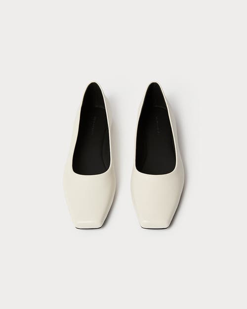 Weworewhat Strap Ballet Flat In Ivory
