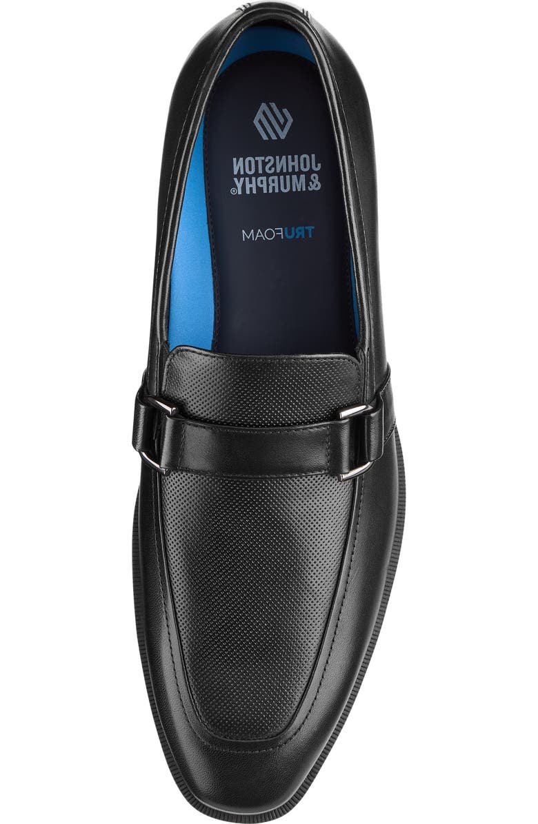 Johnston & Murphy Gibbons Embossed Bit Loafer, Alternate, color, Black Full Grain