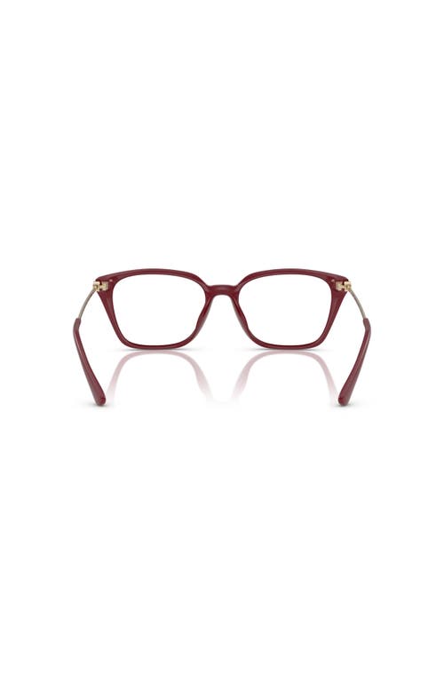 Michael Kors 54mm Rectangle Optical Glasses In Red