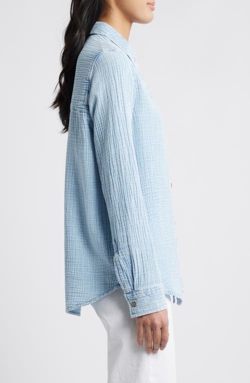 BEACHLUNCHLOUNGE BEACHLUNCHLOUNGE LESSI COTTON GAUZE BUTTON-DOWN SHIRT