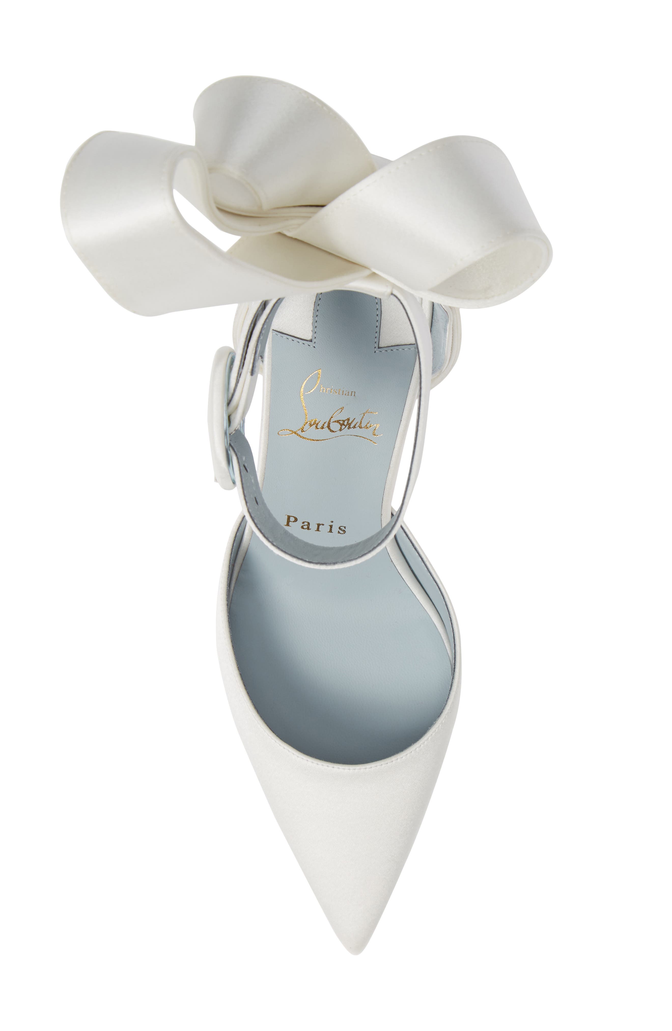 Christian Louboutin Raissa Bow Ankle Strap Pump, Alternate, color, 