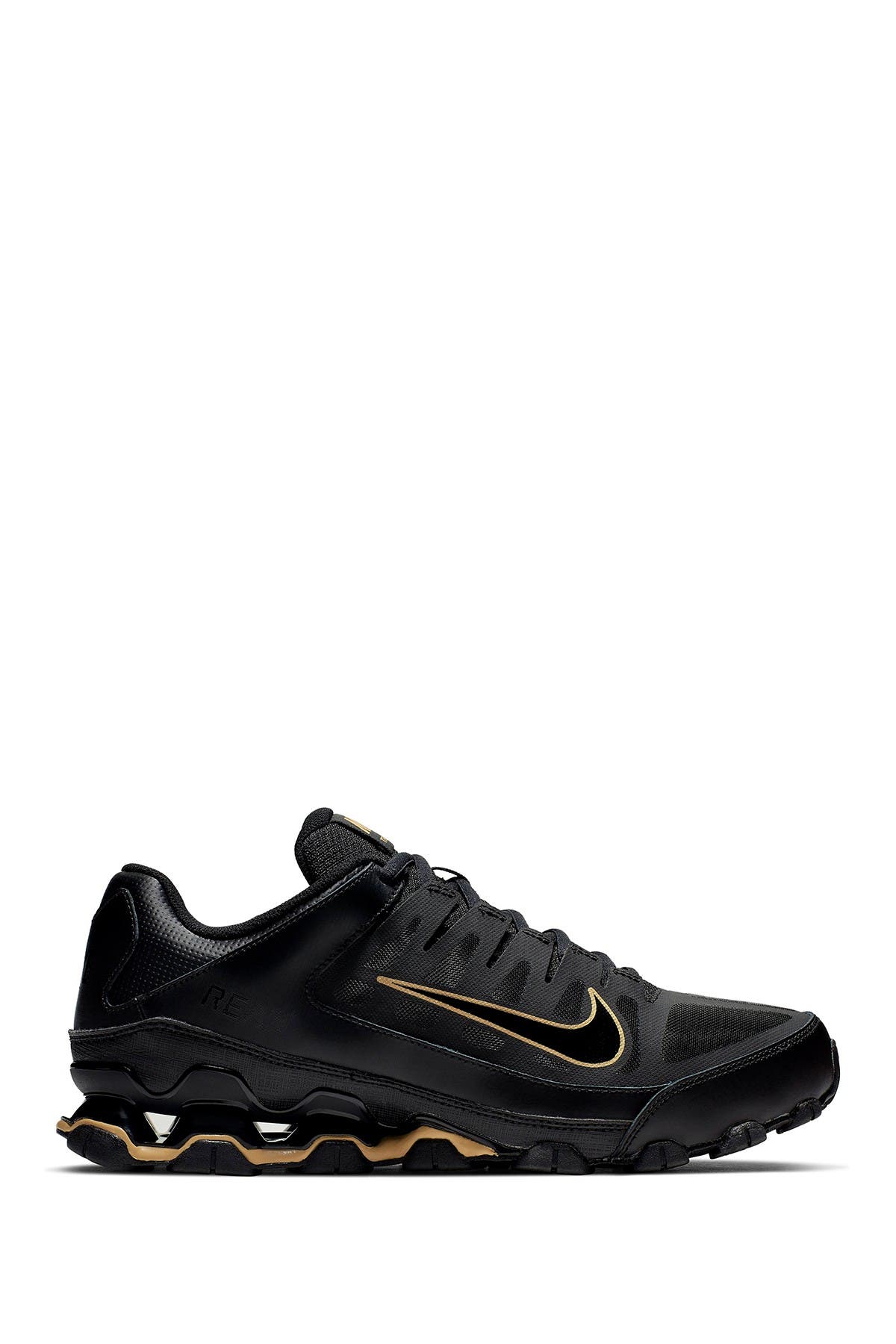 Nike Reax 8 Training Mesh Sneaker, Alternate, color, Black/ Metallic Gold