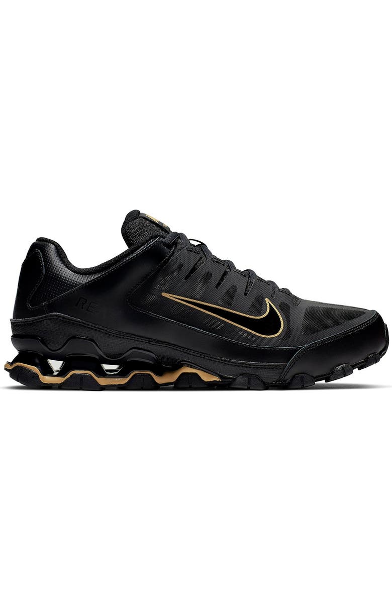 Nike Reax 8 Training Mesh Sneaker, Alternate, color, Black/ Metallic Gold