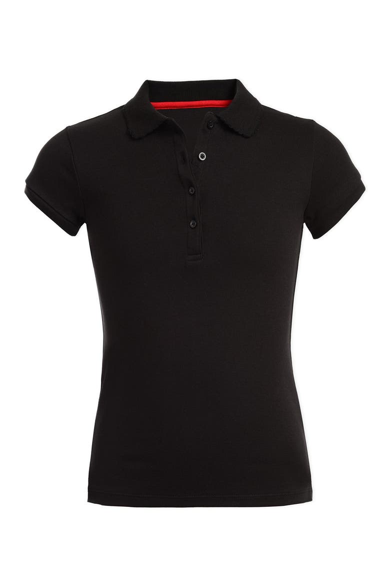 Short Sleeve Uniform Polo, Main, color, BLACK