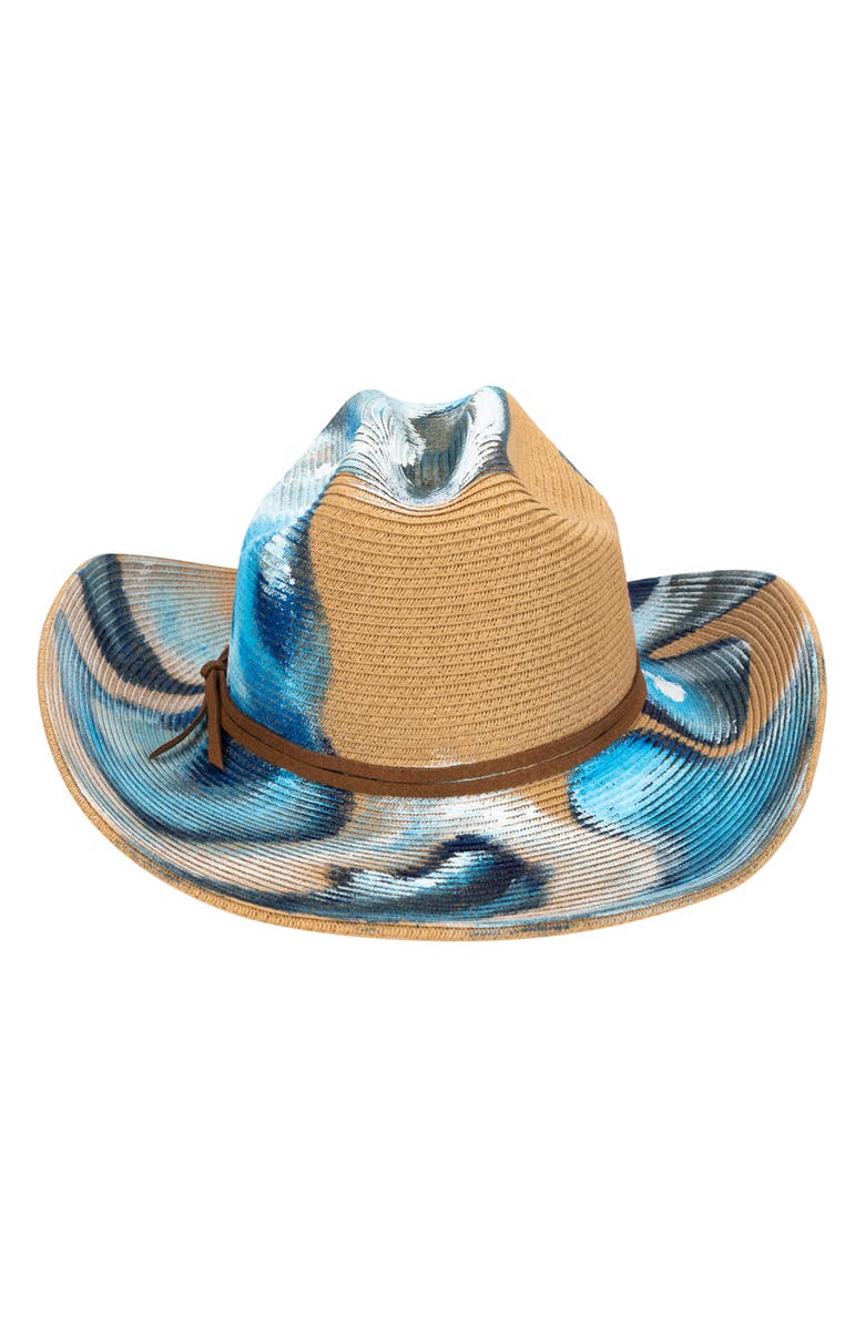 San Diego Hat Drift Painted Cowboy Hat, Alternate, color, Blue