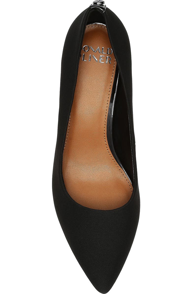 Donald Pliner Stephanid Pointed Toe Block Heel Pump, Alternate, color, Black